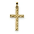 thumbnail image 1 of Beautiful 14k Polished Lattice Textured Cross Pendant, 1 of 2
