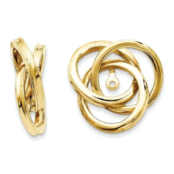 Beautiful 14k Polished Love Knot Earring Jackets