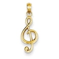 thumbnail image 1 of Beautiful 14k Polished Open-Backed Treble Clef Pendant, 1 of 2