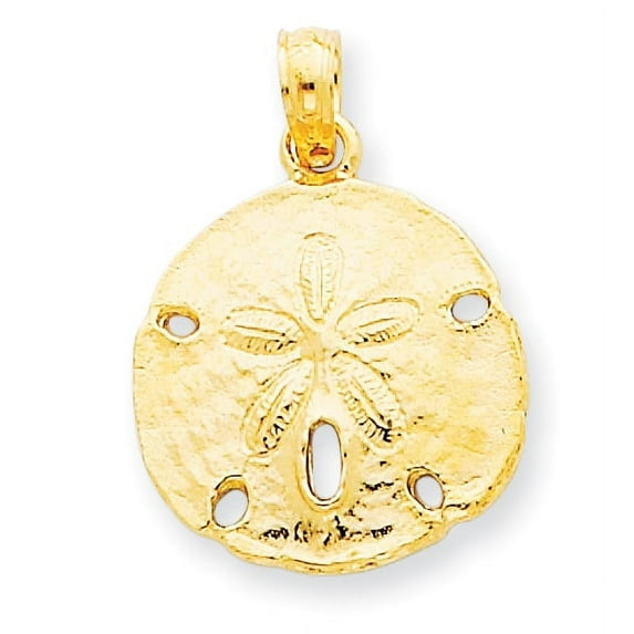 Beautiful 14k Polished Sand Dollar Pendant
