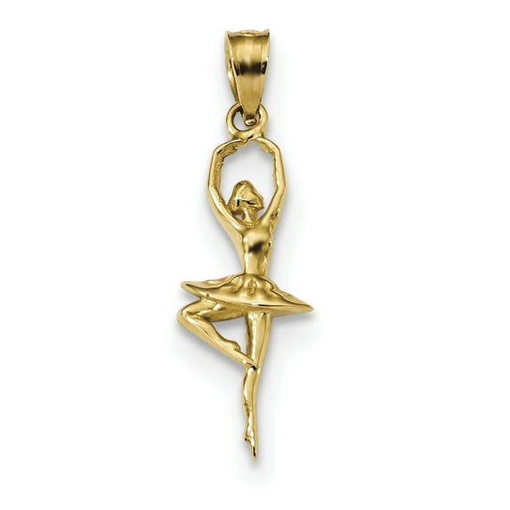 Beautiful 14k Polished Small Ballerina Pendant