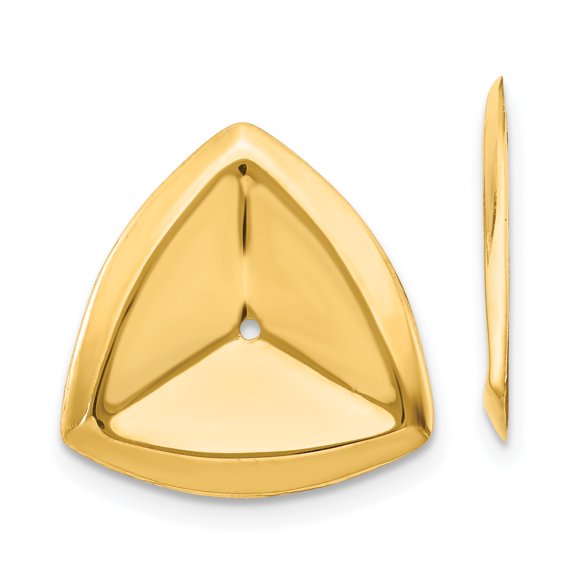 Beautiful 14k Polished Triangle Earring Jackets