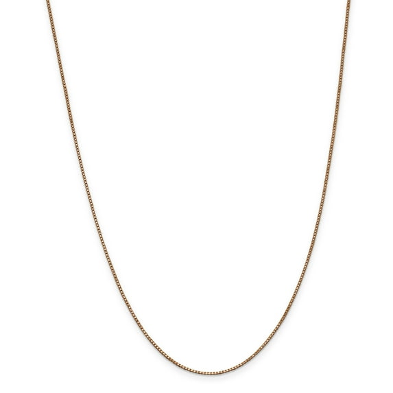 Beautiful 14k Rose Gold 1.0mm Box Link Chain