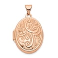 thumbnail image 1 of Beautiful 14k Rose Gold 21mm Oval Locket, 1 of 2