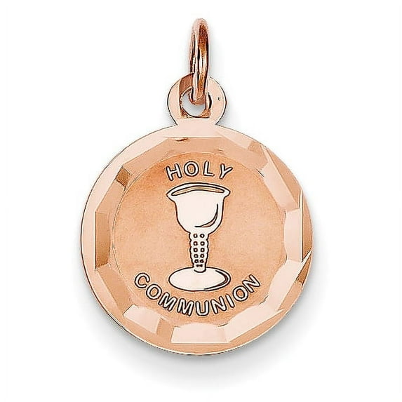 Beautiful 14k Rose-Gold Holy Communion Charm