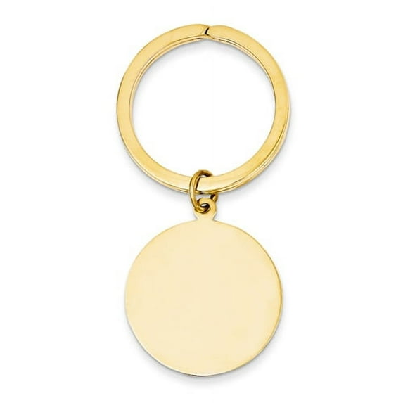 Beautiful 14k Round High Polished Disc Key Ring