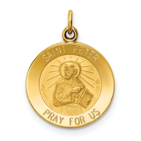 Beautiful 14k Saint Peter Medal Charm