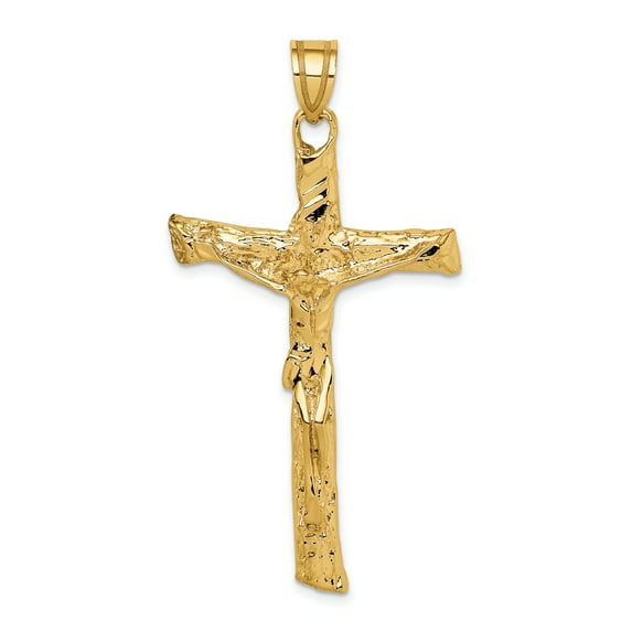 Beautiful 14k Satin Crucifix Pendant