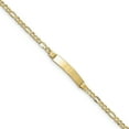 thumbnail image 1 of Beautiful 14k Semi-solid Polished Figaro Link ID Bracelet, 1 of 2