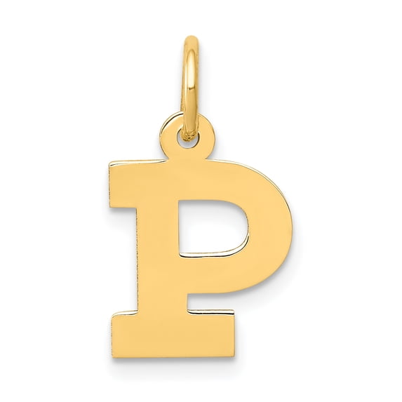 Beautiful 14k Small Block Initial P Charm