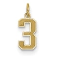 thumbnail image 1 of Beautiful 14k Small Satin Number 3 Charm, 1 of 2