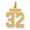 thumbnail image 1 of Beautiful 14k Small Satin Number 32 Charm, 1 of 1