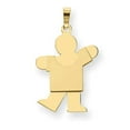 thumbnail image 1 of Beautiful 14k Solid Satin Engravable Boy Charm, 1 of 2
