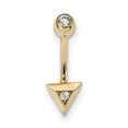 thumbnail image 1 of Beautiful 14k Triangle CZ Belly Ring, 1 of 2
