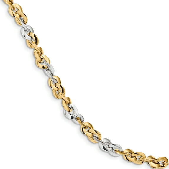 Beautiful 14k Two-Tone Polished Bracelet