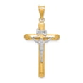 thumbnail image 1 of Beautiful 14k Two-Tone Polished Crucifix Pendant, 1 of 2