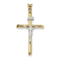 thumbnail image 1 of Beautiful 14k Two-Tone Polished Jesus Crucifix Pendant, 1 of 2