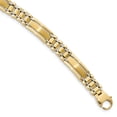 thumbnail image 1 of Beautiful 14k Two Tone Polished and Satin 8.5in Mens Link Bracelet, 1 of 2