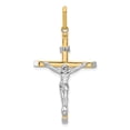 thumbnail image 1 of Beautiful 14k Two-tone Crucifix Pendant, 1 of 2