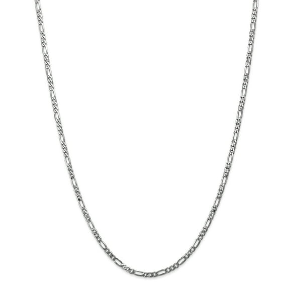 Beautiful 14k WG 3.0mm Flat Figaro Chain