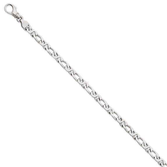 Beautiful 14k WG 4.8mm Polished Fancy Link Bracelet