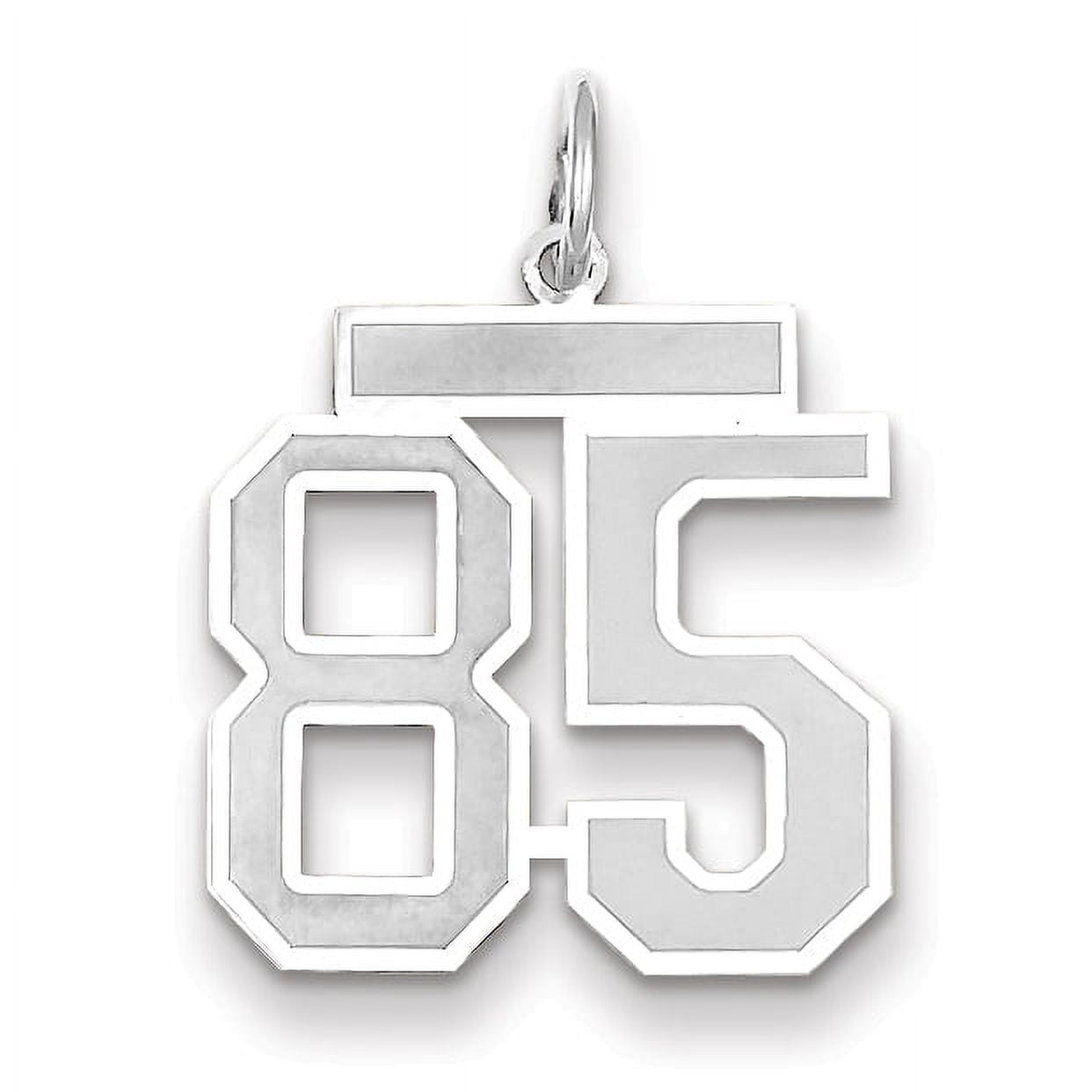 Beautiful 14k WG Medium Satin Number 85 Charm - Walmart.com