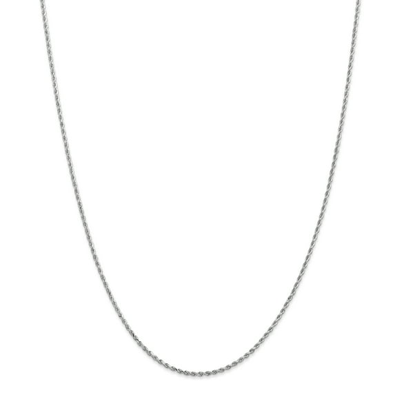 Beautiful 14k White Gold 1.5mm D/C Rope Chain