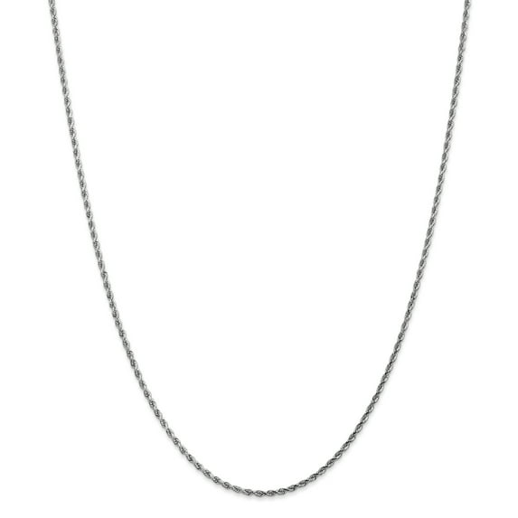 Beautiful 14k White Gold 1.75mm D/C Rope Chain