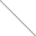 thumbnail image 1 of Beautiful 14k White Gold 2mm D/C Rope Chain, 1 of 1