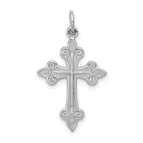 Beautiful 14k White Gold Cross Pendant