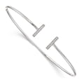 thumbnail image 1 of Beautiful 14k White Gold Diamond Bar Bangle, 1 of 2