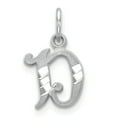 thumbnail image 1 of Beautiful 14k White Gold Diamond-cut Initial D Charm, 1 of 2