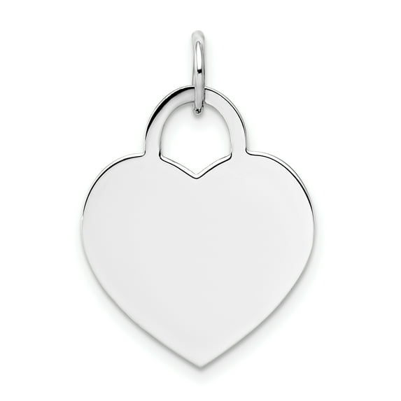 Beautiful 14k White Gold Large Engravable Heart