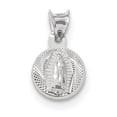 thumbnail image 1 of Beautiful 14k White Gold Our Lady of Guadalupe Semi-solid Round Pendant, 1 of 2