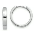 thumbnail image 1 of Beautiful 14k White Gold Round Hinged Hoop Earrings, 1 of 2