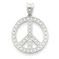 thumbnail image 1 of Beautiful 14k White Peace Symbol Pendant, 1 of 2