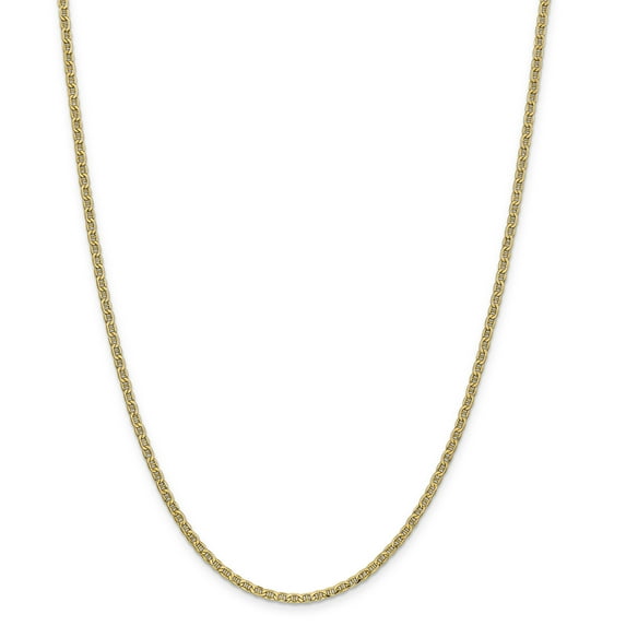 Beautiful 14k Yellow Gold 2.40mm Semi-Solid Anchor Chain