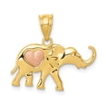 thumbnail image 1 of Beautiful 14k Yellow and Rose Gold Elephant w/Heart Charm, 1 of 2