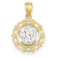 thumbnail image 1 of Beautiful 14k w/Rhodium Framed Cherub Pendant, 1 of 2