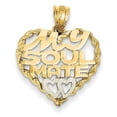 thumbnail image 1 of Beautiful 14k w/Rhodium MY SOULMATE Pendant, 1 of 2