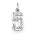 thumbnail image 1 of Beautiful 14kw Casted Small Diamond Cut Number 5 Charm, 1 of 2