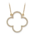 thumbnail image 1 of Beautiful 14ky Medium Necklace Diamond Quatrefoil Design, 1 of 1