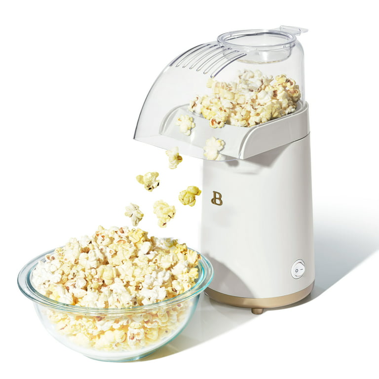 Elite Gourmet Fast Hot Air Popcorn Popper, 1300W Electric Popcorn Maker with Measuring Cup & Butter Melting Tray, Oil-Free, Great for Home Party