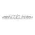 thumbnail image 1 of Beautiful 18k White Gold Women Diamond Bracelet Brilliant Cut 2.90 Carat HI - SI - 7.2 inch, 9 Grams, 1 of 1