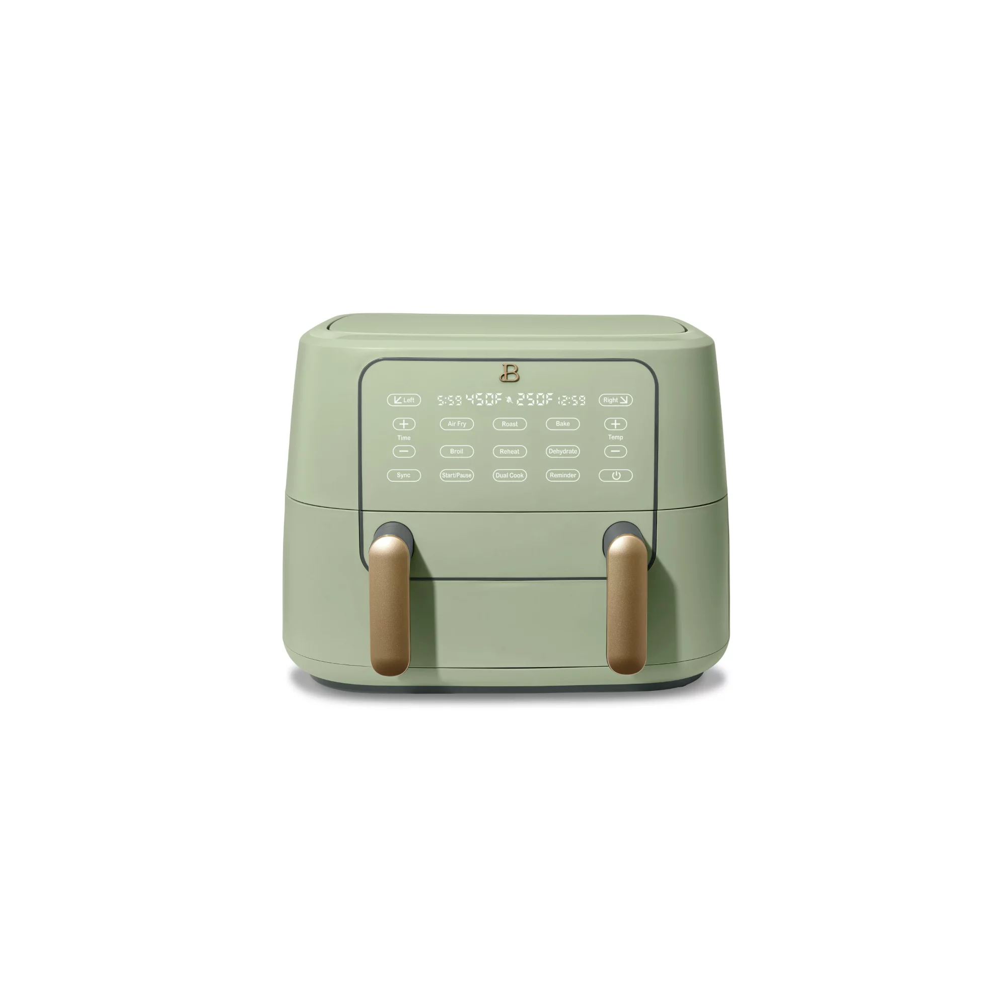 Beautiful 19090 9QT TriZone Air Fryer, Sage Green - Walmart.com