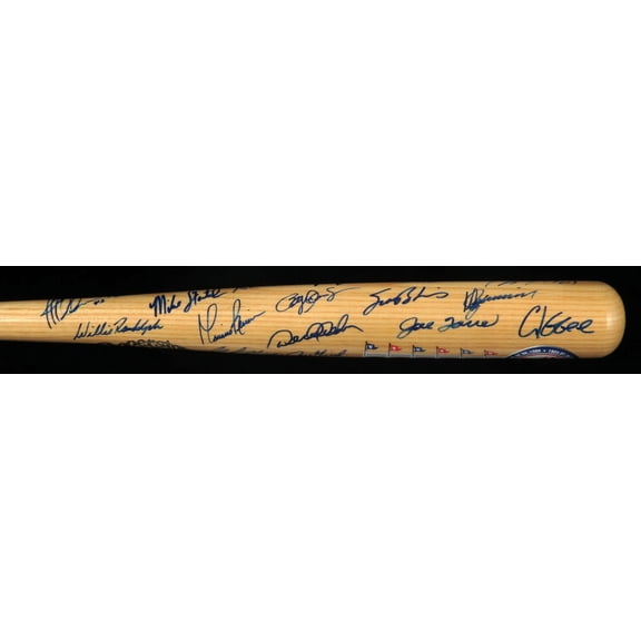 Beautiful 1999 NY Yankees World Series Champs Team Signed Bat Derek Jeter PSA