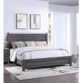 thumbnail image 1 of Beautiful 1pc Queen Size Dark Gray Finish Panel Bed Wooden Bedroom Furniture, 1 of 5