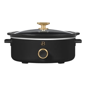Beautiful 2.5 Qt Dip and Serve Manual Slow Cooker, Black Sesame by Drew Barrymore