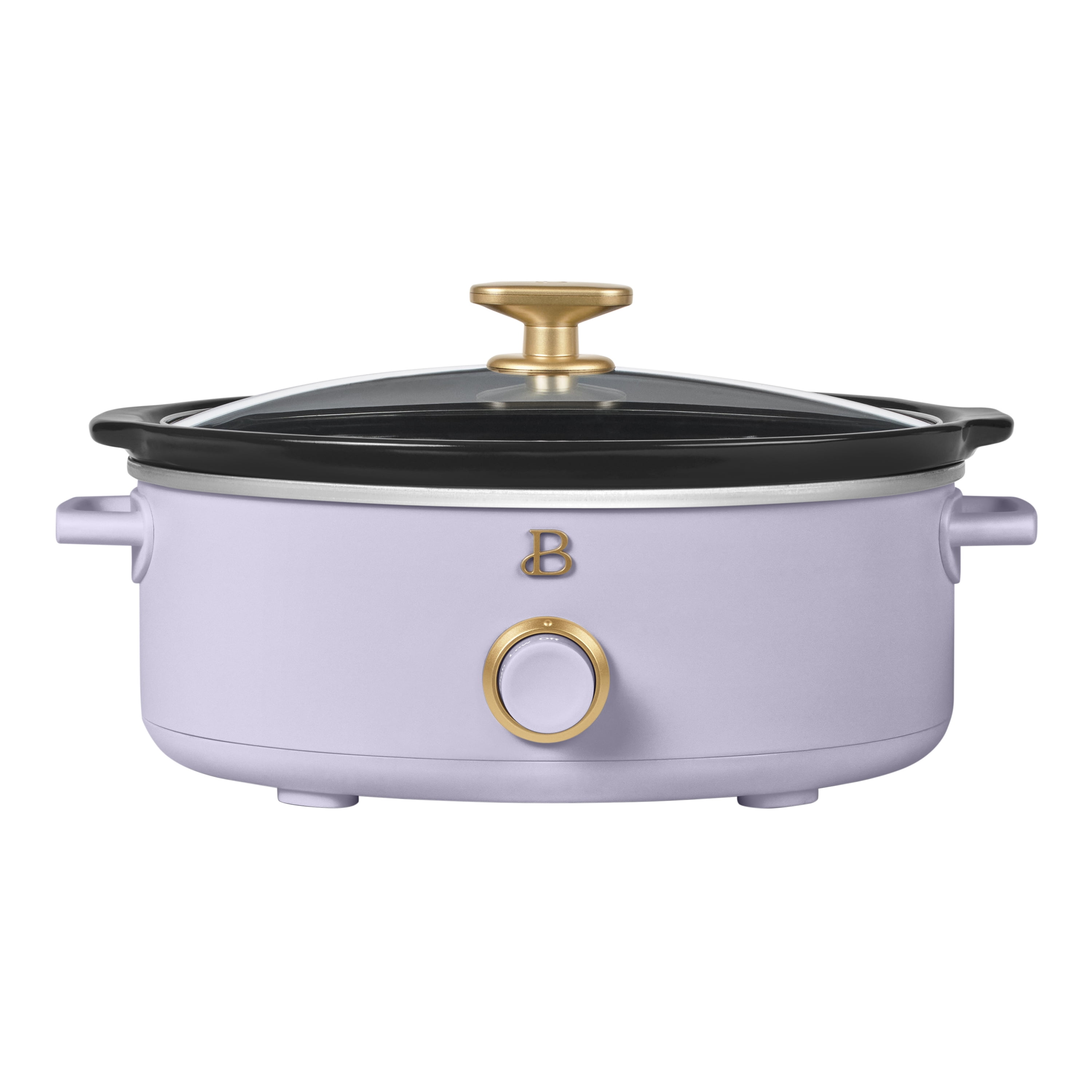 Beautiful 2.5 Qt Dip and Serve Manual Slow Cooker, Lavender by Drew Barrymore