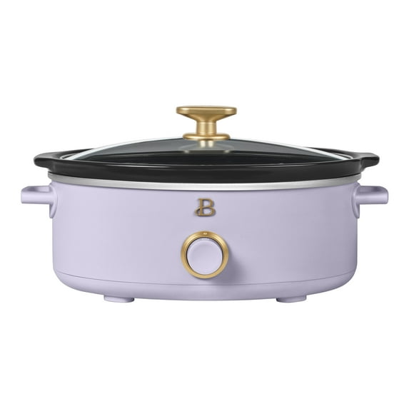 Beautiful 2.5 Qt Dip and Serve Manual Slow Cooker, Lavender by Drew Barrymore